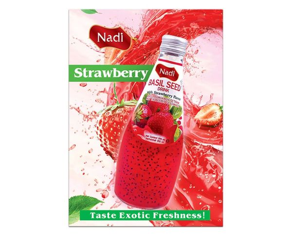 Nadi - Basilikumsamen mit Erdbeer-Geschmack 290 ml