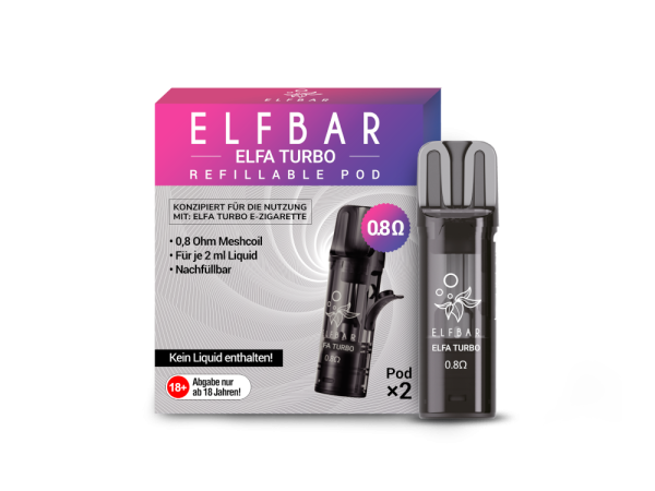 Elfbar Elfa Turbo Pod (2 Stück pro Packung) 0,8 Ohm