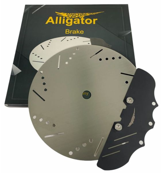 Alligator Edelstahl Kohleteller Bremsscheibe Schwarz