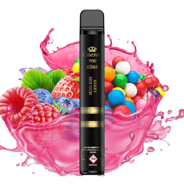 Caesar Vape 700 Züge 20mg - BERRY MIX GUM