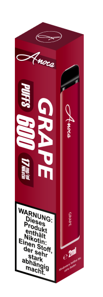 Anoca 600 E-Shisha Einweg Grape 17 mg