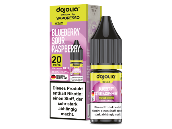 Dojoliq – Nikotinsalz Liquid 10 ml – 20 mg/ml – Blueberry Sour Raspberry