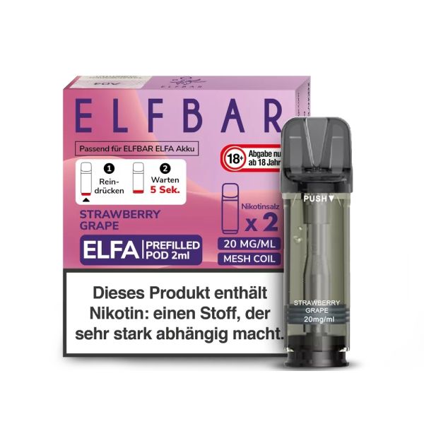Elfbar Elfa Pod - 20mg - Strawberry Grape