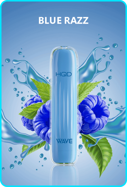HQD Wave - Blue Razz (Fruchtige Brombeere) - Einweg E-Shisha ca. 600 Züge