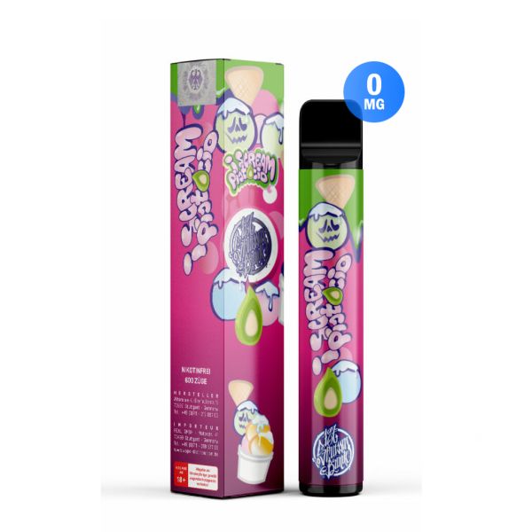 187 Strassenbande 600 Einweg E-Zigarette 0mg - i Scream Pistacio