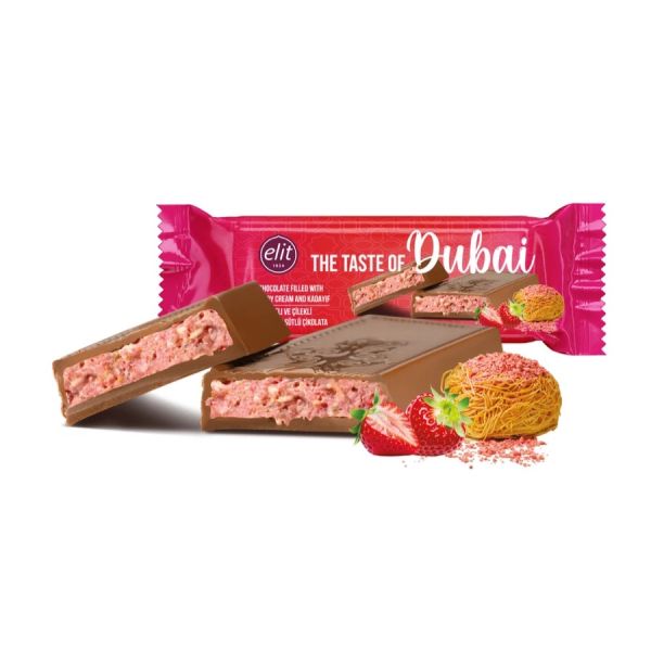 Elit Dubai Schokolade - Erdbeercreme 90g