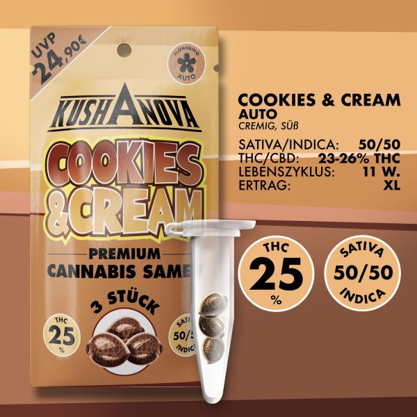 Kushanova Cannabissamen - Cookies & Cream