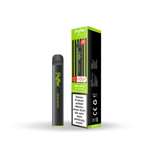 Puffmi Einweg E-Shisha 20mg - Sour Apple