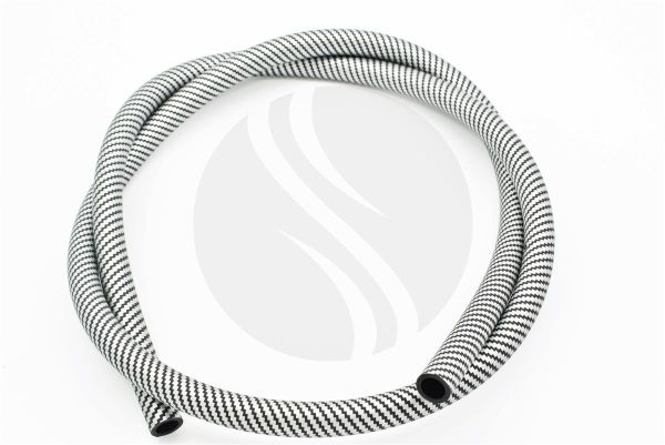 Carbon Schlauch Matt | Silikonschlauch Schwarz- Weiß