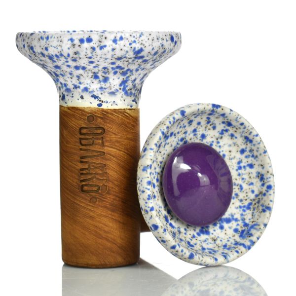 Oblako Flow Phunnel Glazed Purple on Meteorite