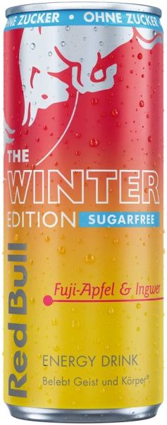 Red Bull Energy Drink Winter Edition – Fuji Apfel & Ingwer Sugarfree 250 ml