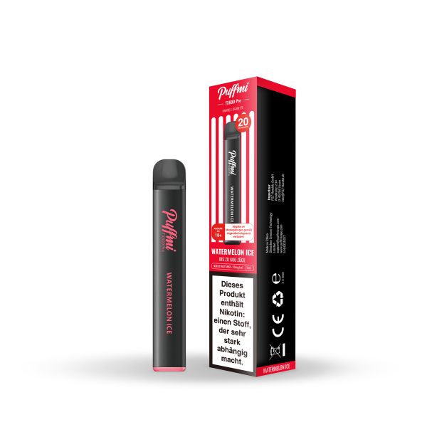 Puffmi TX600Pro Einweg E-Shisha - 20mg - Watermelon Ice
