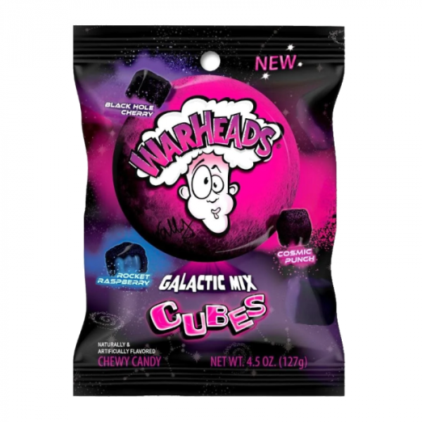 Warheads Galactic Cubes Peg Bag 4,5oz 127g Tüte