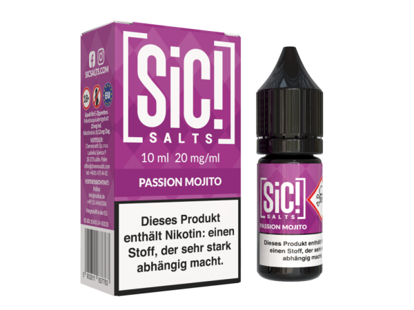 SiC! Salts 20mg Nikotinsalz Liquid 10ml - Passion Mojito