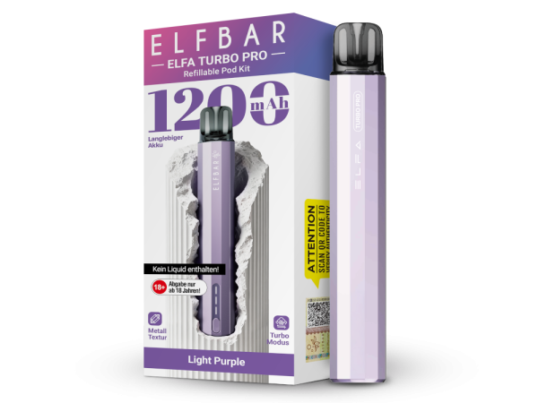 Elfbar Elfa Turbo Pro – 1200mAh Pod System - Light Purple