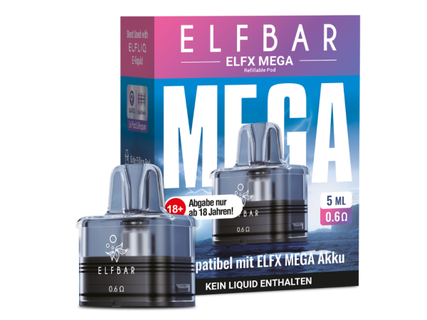 Elfbar ELFX Mega Pod 5 ml – 0,6 Ohm