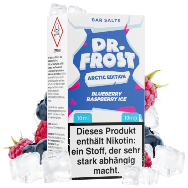Dr. Frost Arctic Edition - Nikotinsalz Liquid 10ml - 10mg - Blueberry Raspberry Ice