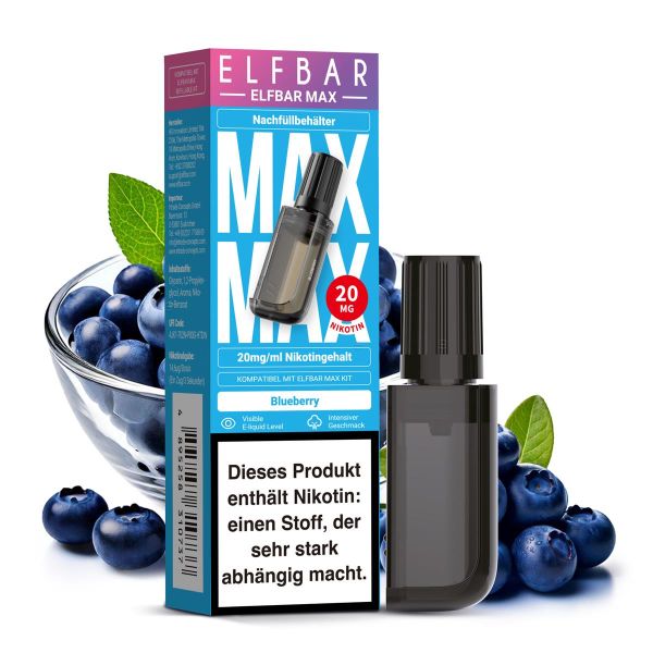 Elfbar Max Refill Container 20mg - Blueberry