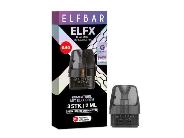Elfbar Elfx Pod (3 Stück pro Packung) - 0,6 Ohm